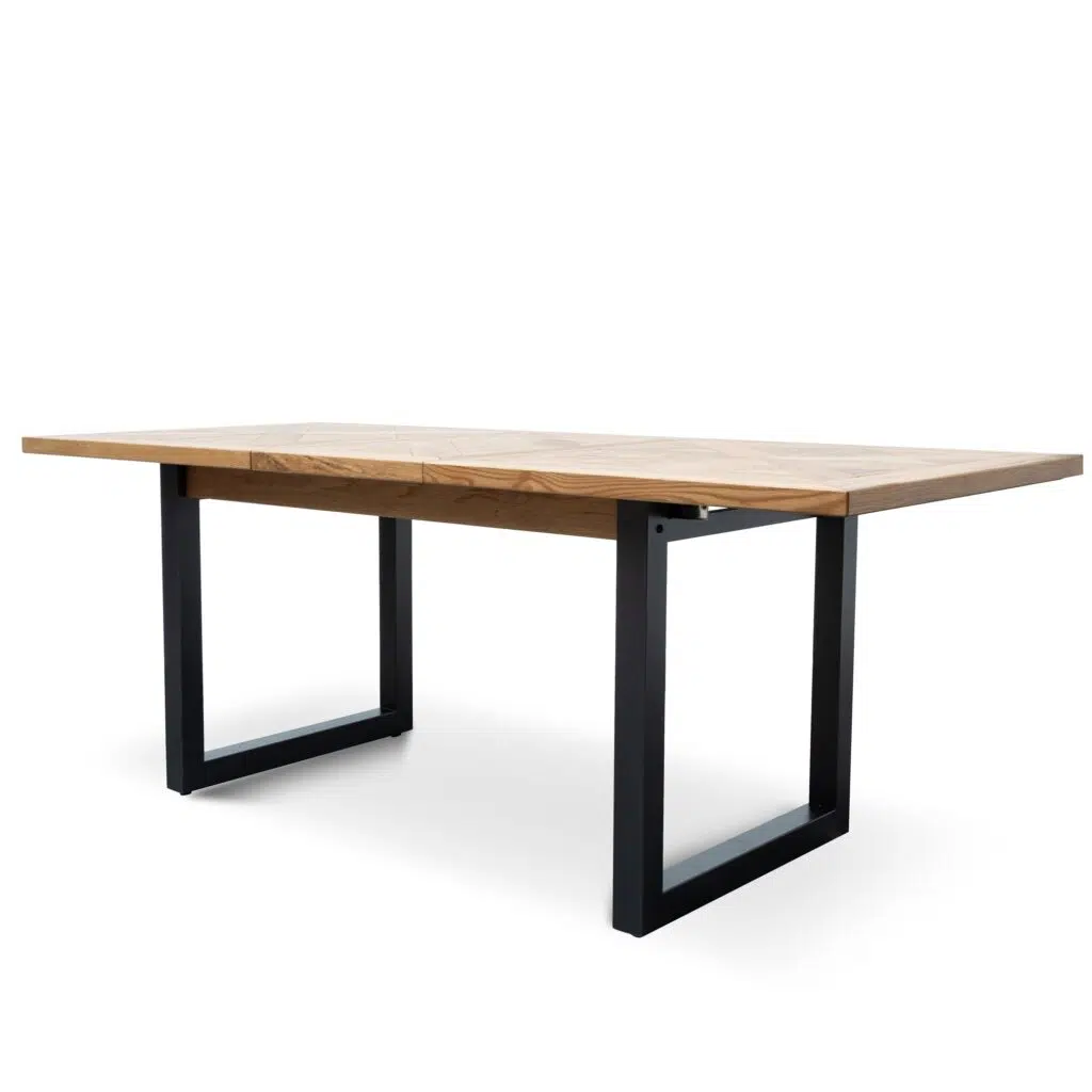 Kaia Extendable Dining Table European Oak Black Legs