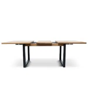 Extendable Dining Table, European Oak, 4-6 Seats, Adjustable, Industrial Style