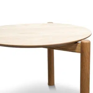 Nyla Natural Coffee Tables Set, Scandi Style, Nested Design, Durable MDF Oak Veneer, Easy Assembly