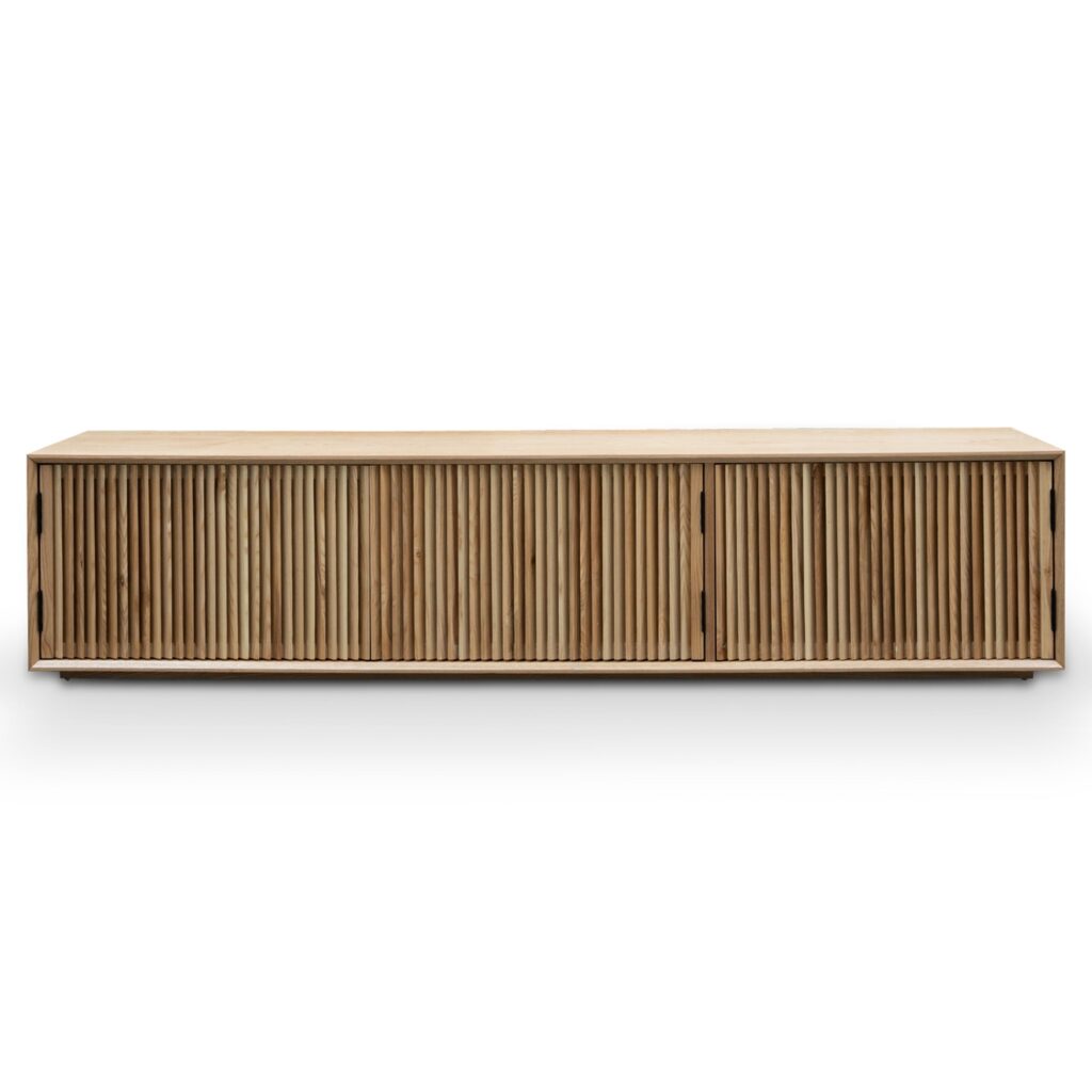 Dane 2m TV Unit, Natural Ash, Spacious Storage, Modern Design