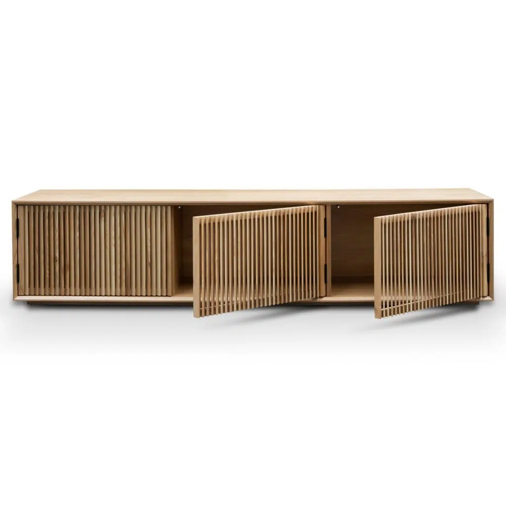 Dane 2m TV Unit, Natural Ash, Spacious Storage, Modern Design