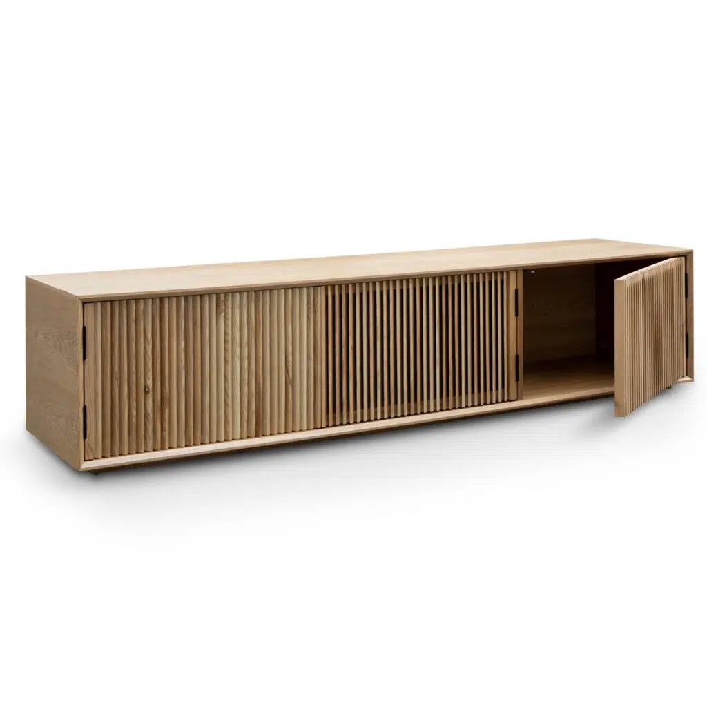 Dane 2m TV Unit, Natural Ash, Modern Design, Spacious Storage