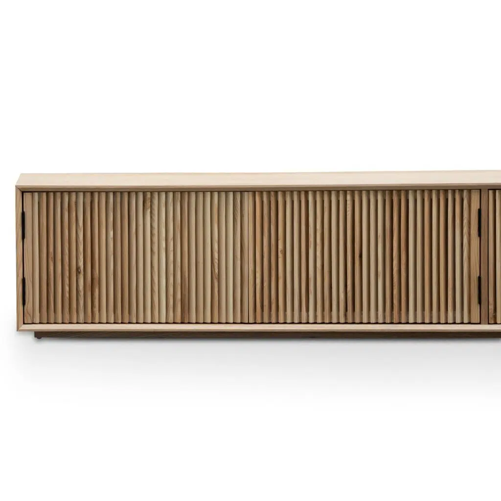 Dane 2m TV Unit in Natural Ash Veneer, Spacious Storage, Sleek Design