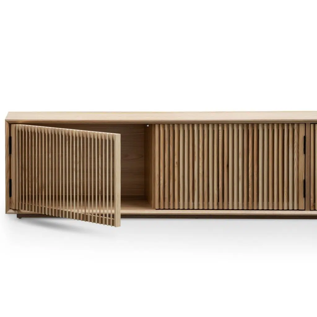 Dane 2m TV Unit, Natural Ash, Modern Design, Spacious Storage