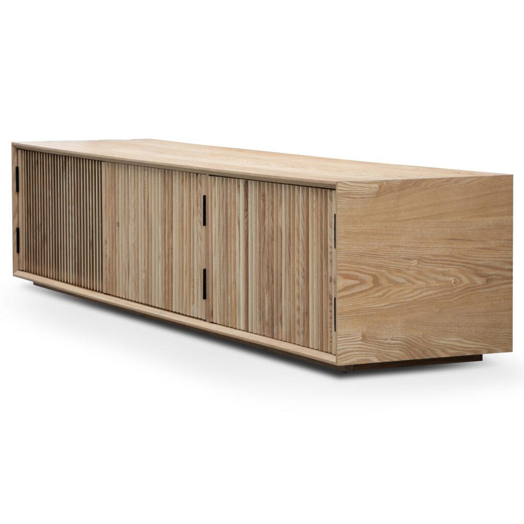 Dane 2m TV Unit in Natural Ash Veneer, Modern Design