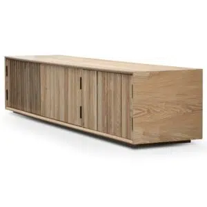Dane 2m TV Unit in Natural Ash Veneer, Modern Design