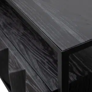 Soren 1.8m TV Unit Full Black Modern Industrial Style