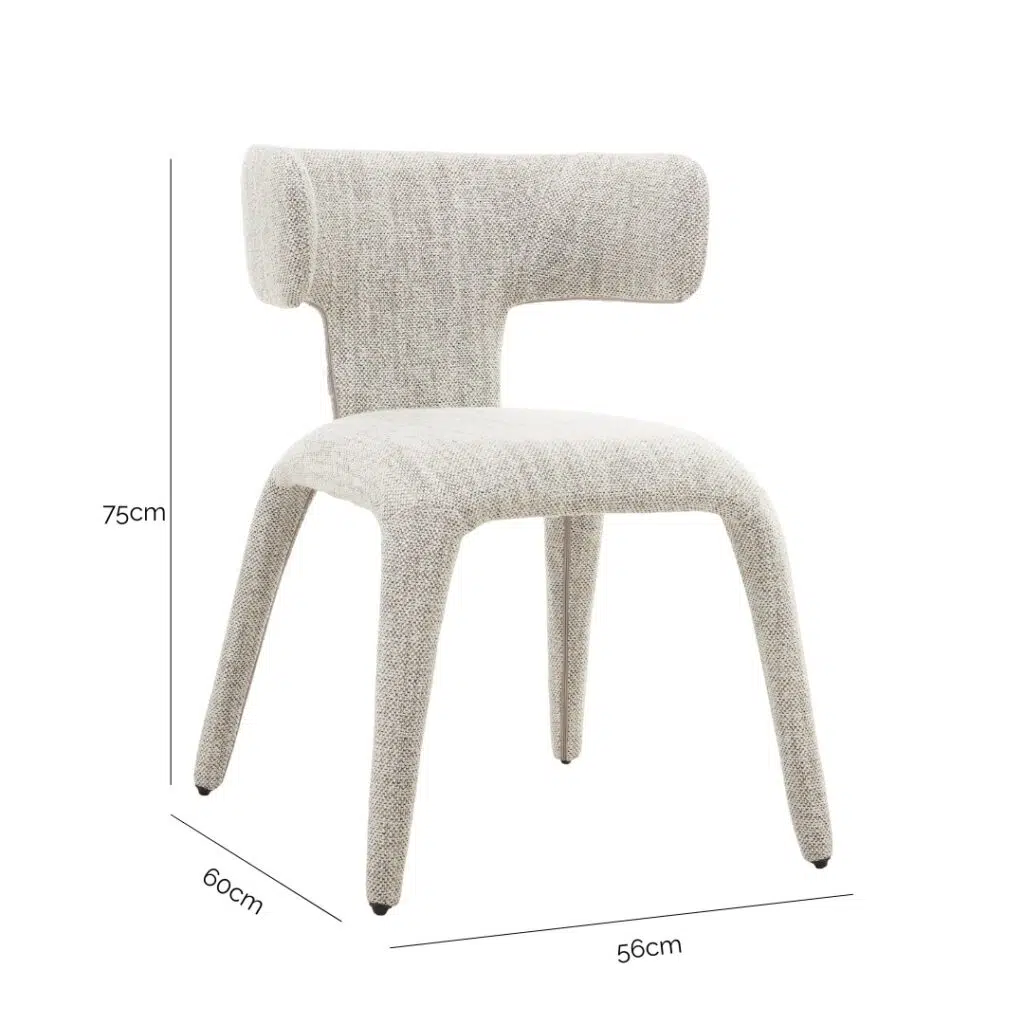 Cream Valerie Dining Chairs, Set of 2, Modern Comfort