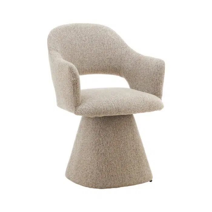 Samantha Swivel Dining Chair – Desert Taupe