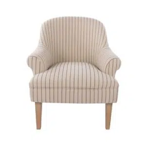 Monet Armchair, off-white cushion, oak white wash, removable pad, elegant design