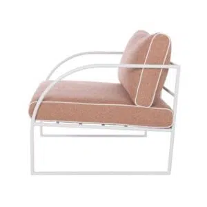 Reeve Outdoor Armchair Pink White Comfort Elegance