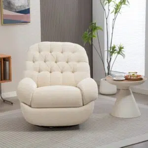 Electric Rocking Recliner, Exquisite Textured Fabric, Durable Wood Frame, Spacious Seat, Easy Assembly