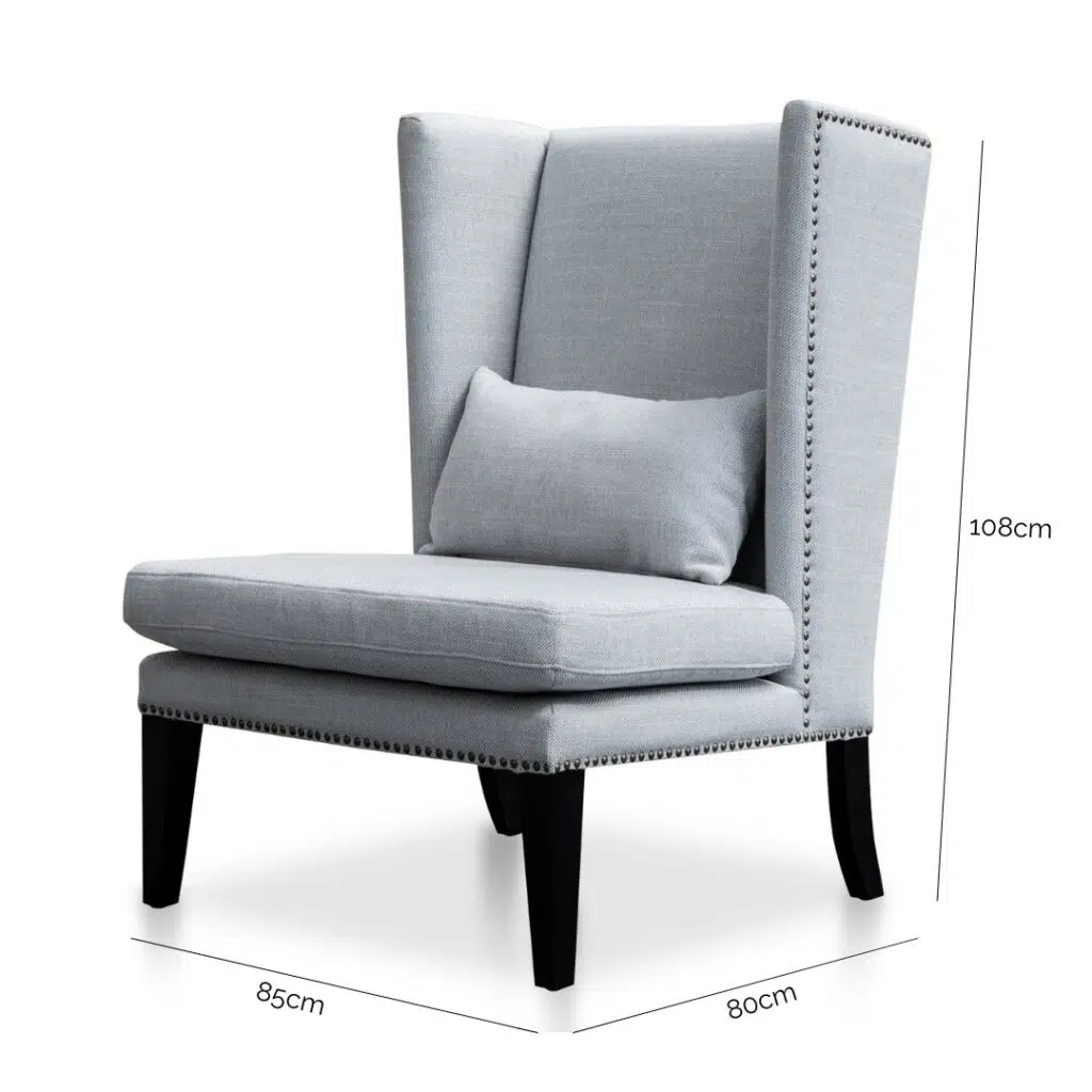 Timo Velvet Lounge Chair Grey Modern Classic Design