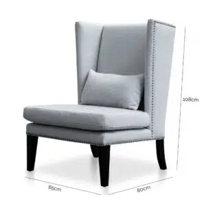 Timo Velvet Lounge Chair Grey Modern Classic Design