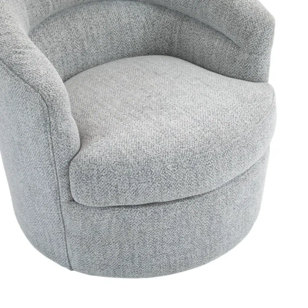 Cozy Navarro Armchair, Brown Teddy Fabric, Black Frame