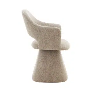 Samantha Swivel Chair Desert Taupe Modern Comfortable Dining Chair