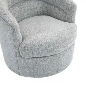 Cozy Navarro Armchair, Brown Teddy Fabric, Black Frame