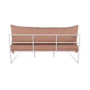Reeve Outdoor 2 Seater Sofa, Pink & White, Stylish Comfort