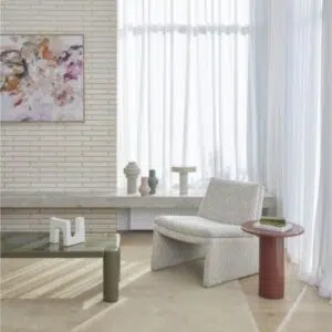 Austin Accent Chair, Taupe Ivory, Luxurious Comfort