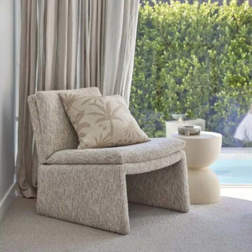 Austin Accent Chair, Taupe Ivory, Luxurious Comfort