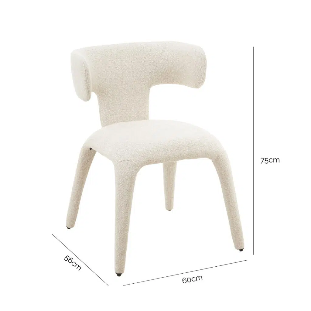Cream Dining Chairs Set of 2 Elegant Modern Design