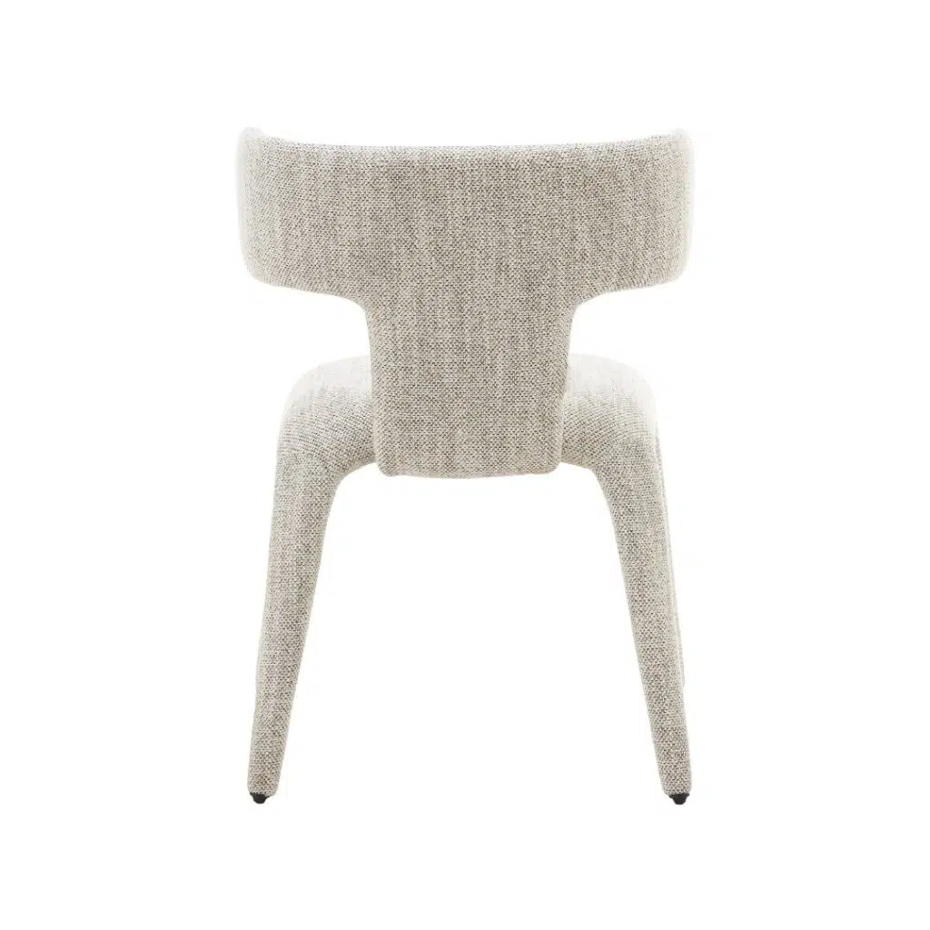 Cream minimalist dining chairs, set of 2, high-density foam, steel frame, easy assembly