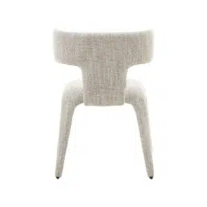 Cream minimalist dining chairs, set of 2, high-density foam, steel frame, easy assembly