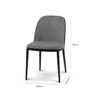 Eclipse Dining Chair Lava Grey Set Modern Comfort