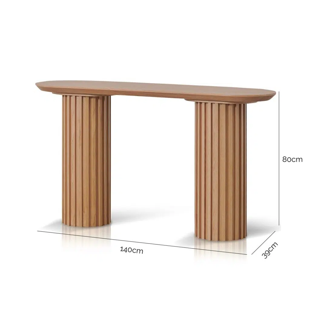 Modern Art Natural Oak Console Table 1.4m