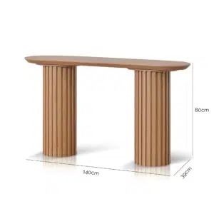Modern Art Natural Oak Console Table 1.4m