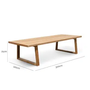 Legacy 3m Dining Table, Reclaimed Elm, Natural Finish