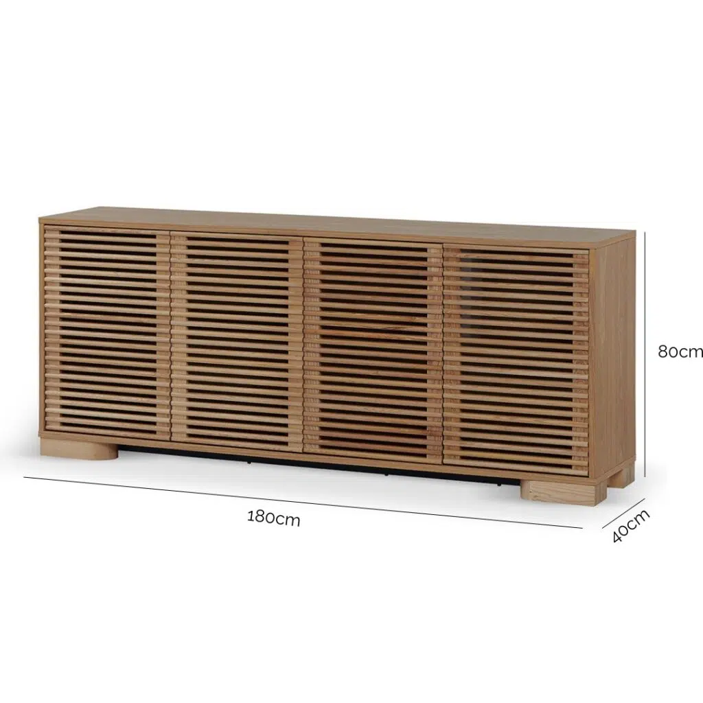 Eclipse 1.8m Sideboard Unit Natural Wood Finish