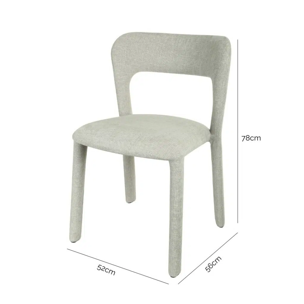 Grey Dining Chairs Set of 2 Modern Ergonomic Stackable