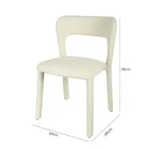 Beige Dining Chair Set Modern Aesthetics Stackable