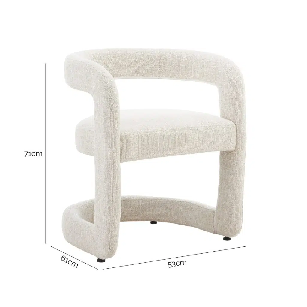 Bella Dining Chair Beige Modern Comfortable Seat