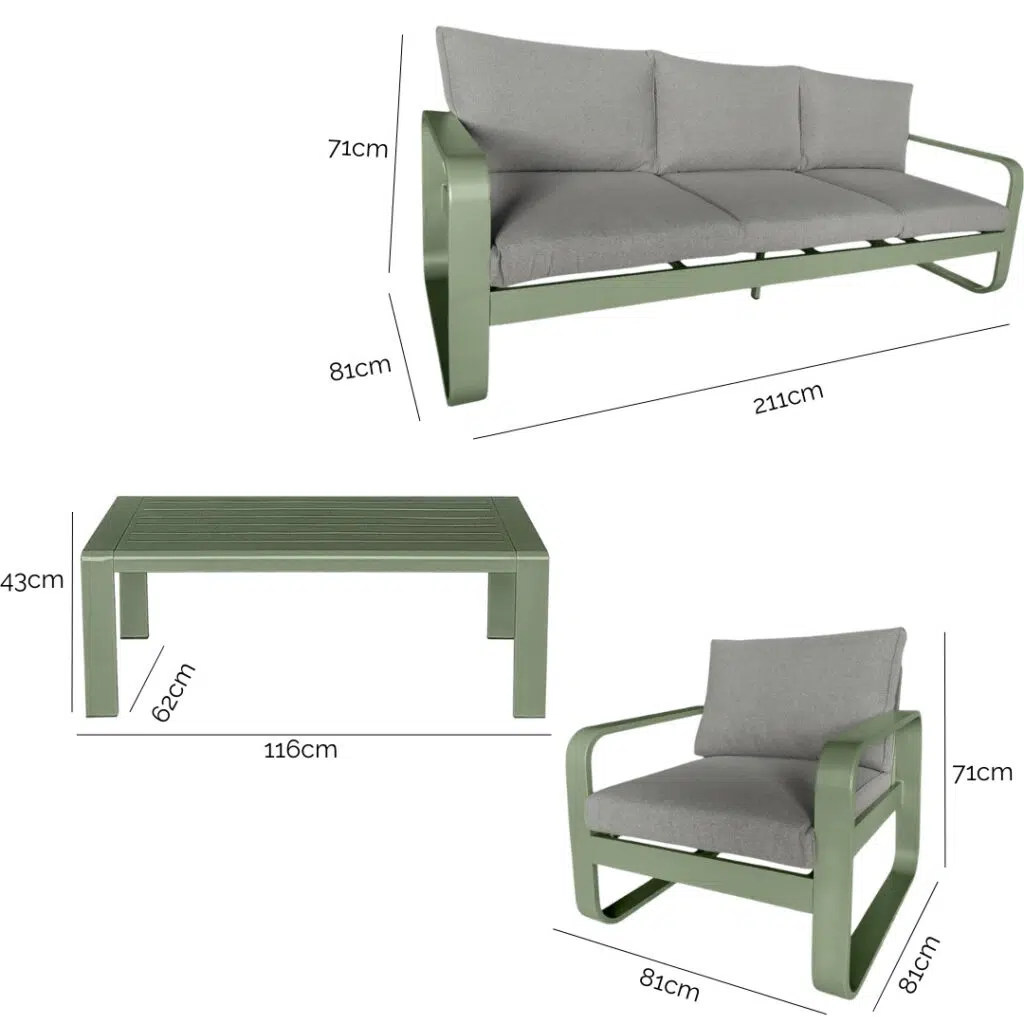 Jennie 4-Piece Outdoor Lounge Set - Durable Weather-Resistant Furniture