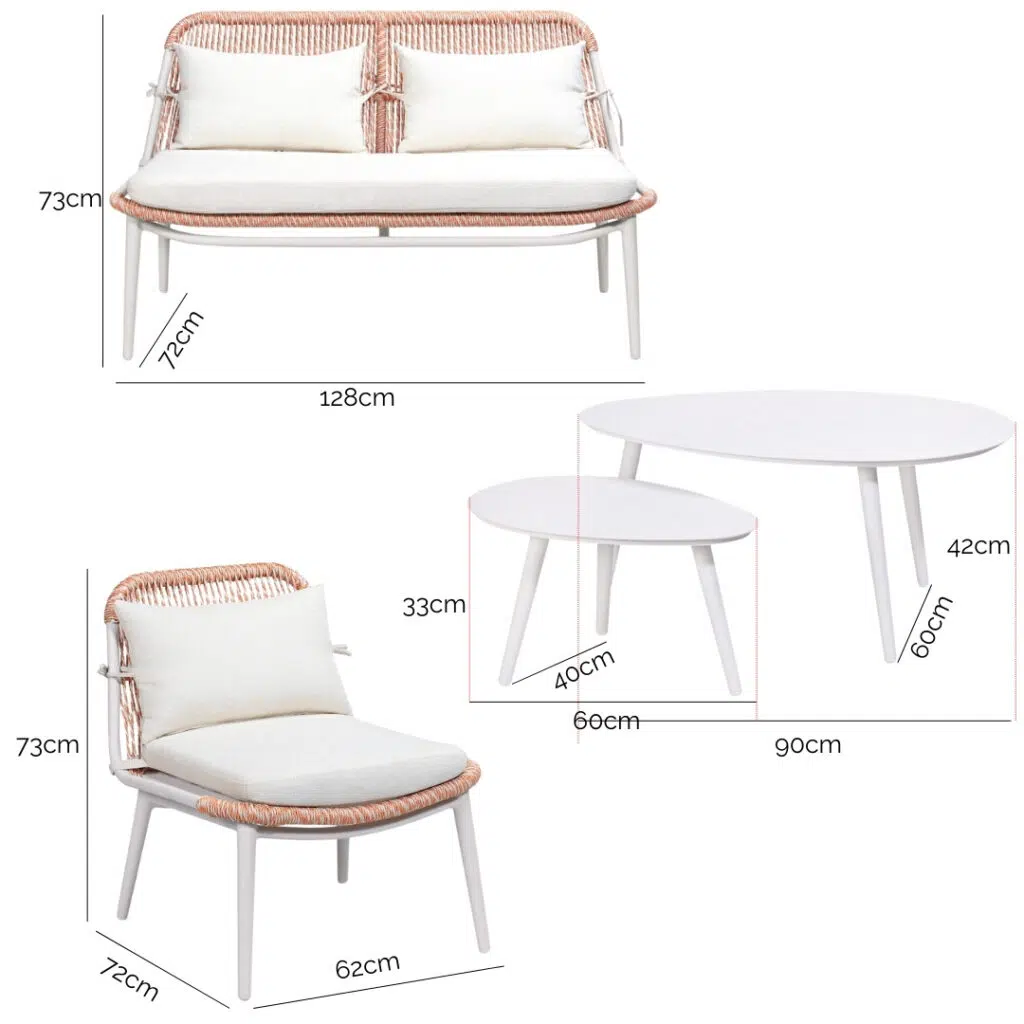 Bennie 5-Piece Outdoor Lounge Set Aluminum PE Rattan Weather-Resistant Comfortable
