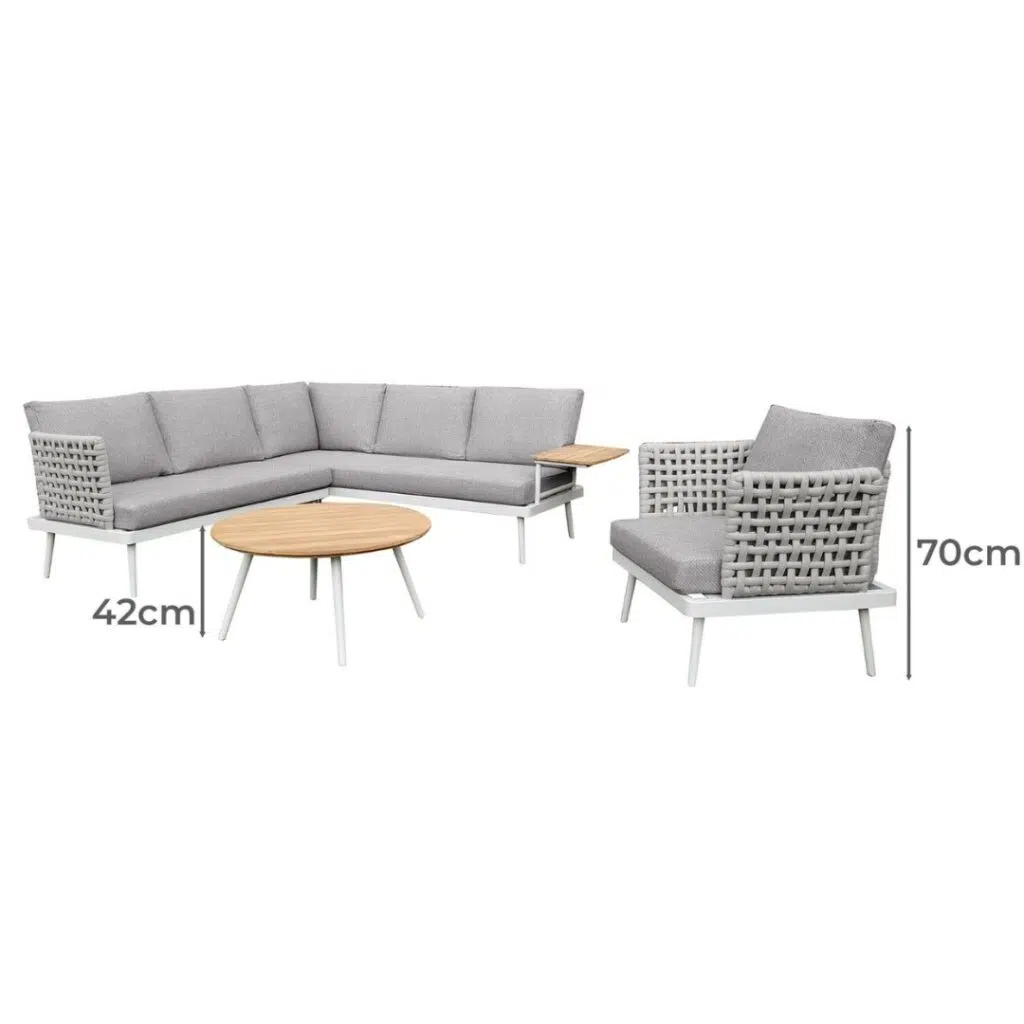 Casey 4-Piece Outdoor Lounge Set - UV-Resistant Weather-Proof Seating