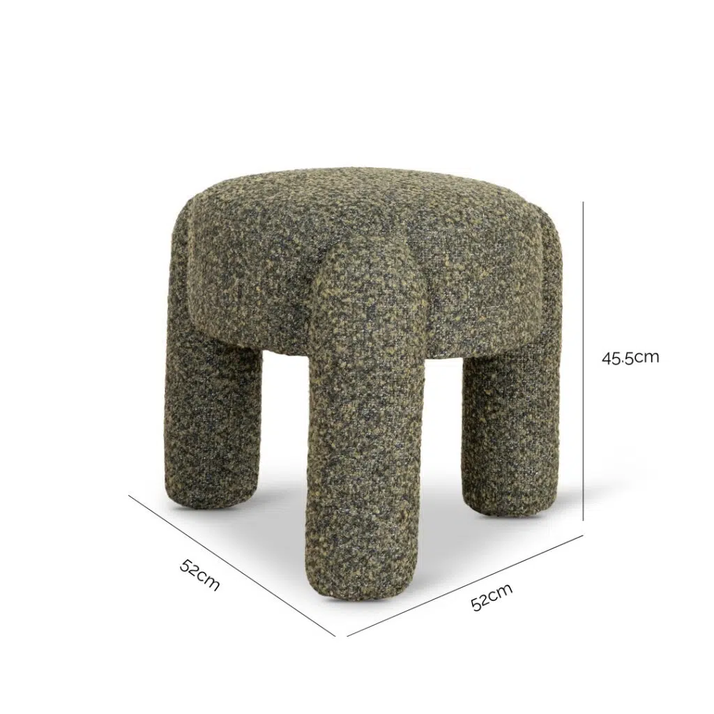Alaric Ottoman Basil Green Elegant Footrest