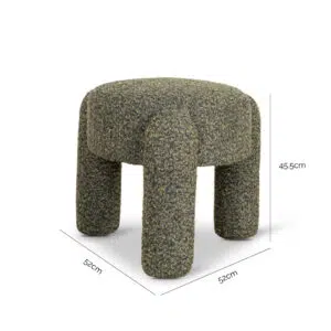 Alaric Ottoman Basil Green Elegant Footrest