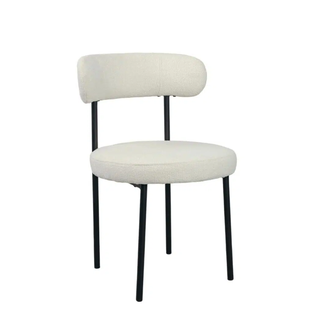 Arco Cream Boucle Dining Chair