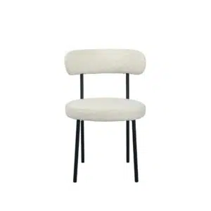 Arco Boucle Dining Chair Cream Boucle Modern Comfort