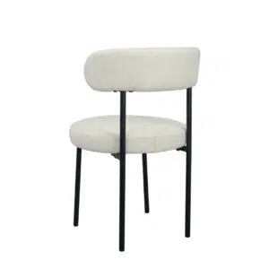 Arco Boucle Dining Chair Cream Boucle Modern Design