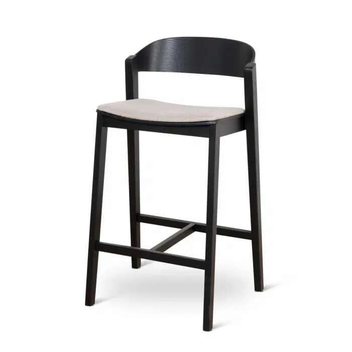 Milo Bar Stool _ Black & Grey