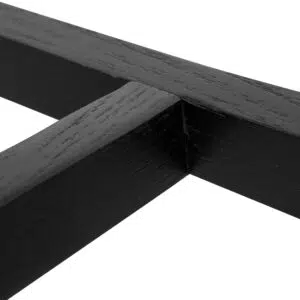 Modern black bar stool with grey seat