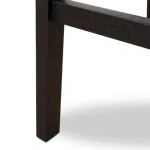 Modern black bar stool with grey seat