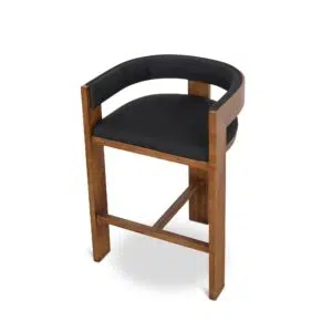 Isla Brown ELM Bar Stool in Black, Modern Design