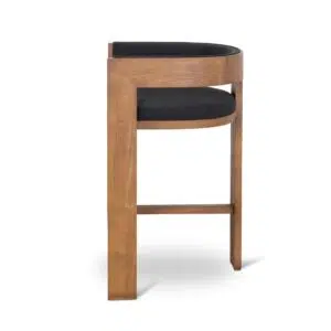 Isla Brown ELM Bar Stool Black Sleek Design