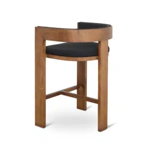 Isla Brown ELM Bar Stool, black, modern design, ergonomic, durable elm frame, 84cm height, sleek, minimalist, stylish seating
