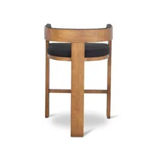 Isla Brown ELM Bar Stool in Black, Modern Design
